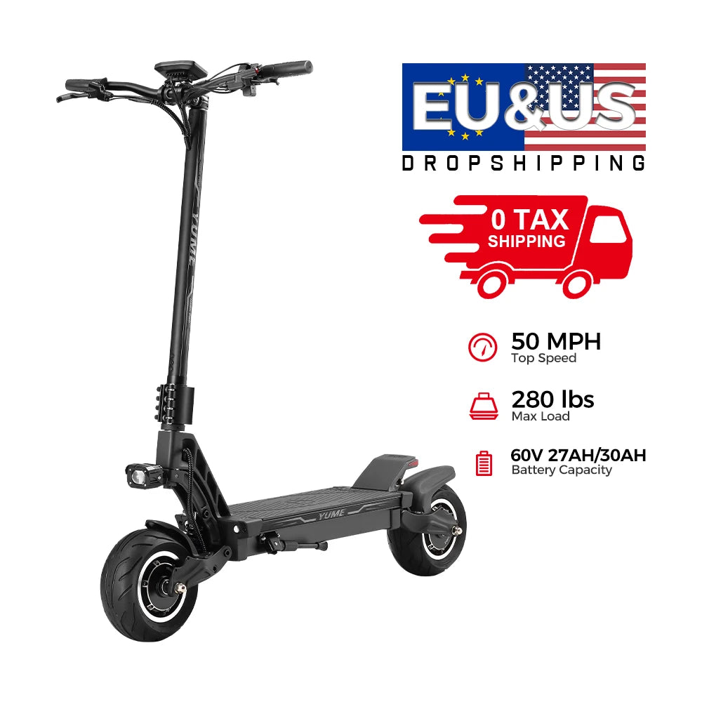 YUME HAWK Pro Folding Electric Scooter, Adults 250W Max, Fast, Brushless Motor AND LED Light EU/US/UK Model Digital Drop!!