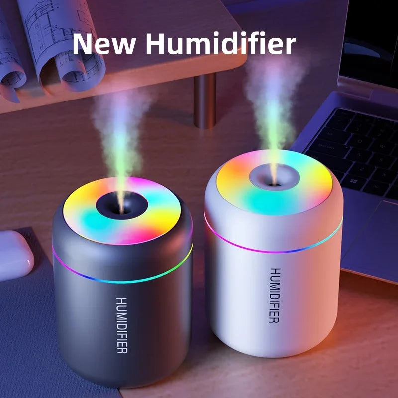 Aromatherapy - 180mL Mini Air Humidifier - USB Electric Aroma Diffuser, Essential Oil Purifier, Mist Lights for Car, Home, or Bedroom