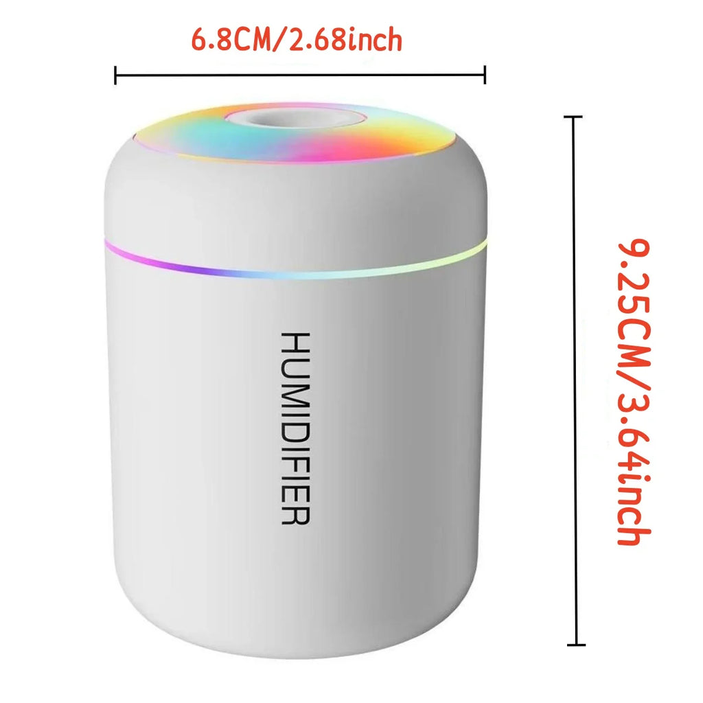 Aromatherapy - 180mL Mini Air Humidifier - USB Electric Aroma Diffuser, Essential Oil Purifier, Mist Lights for Car, Home, or Bedroom