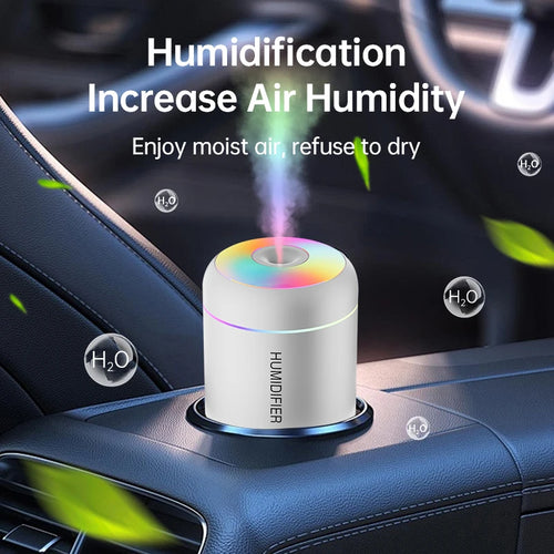 Aromatherapy - 180mL Mini Air Humidifier - USB Electric Aroma Diffuser, Essential Oil Purifier, Mist Lights for Car, Home, or Bedroom